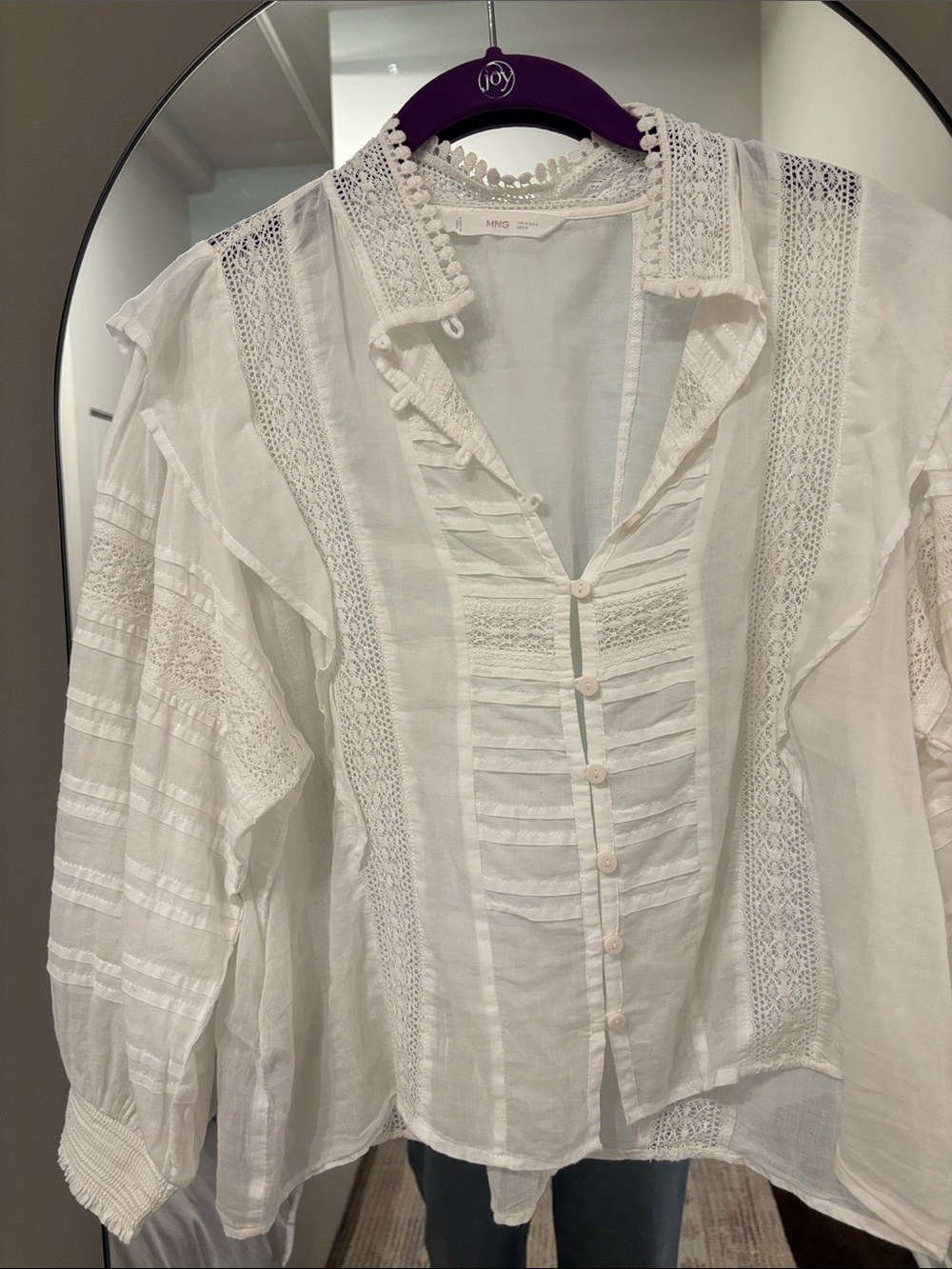 Mango white button down. Size M